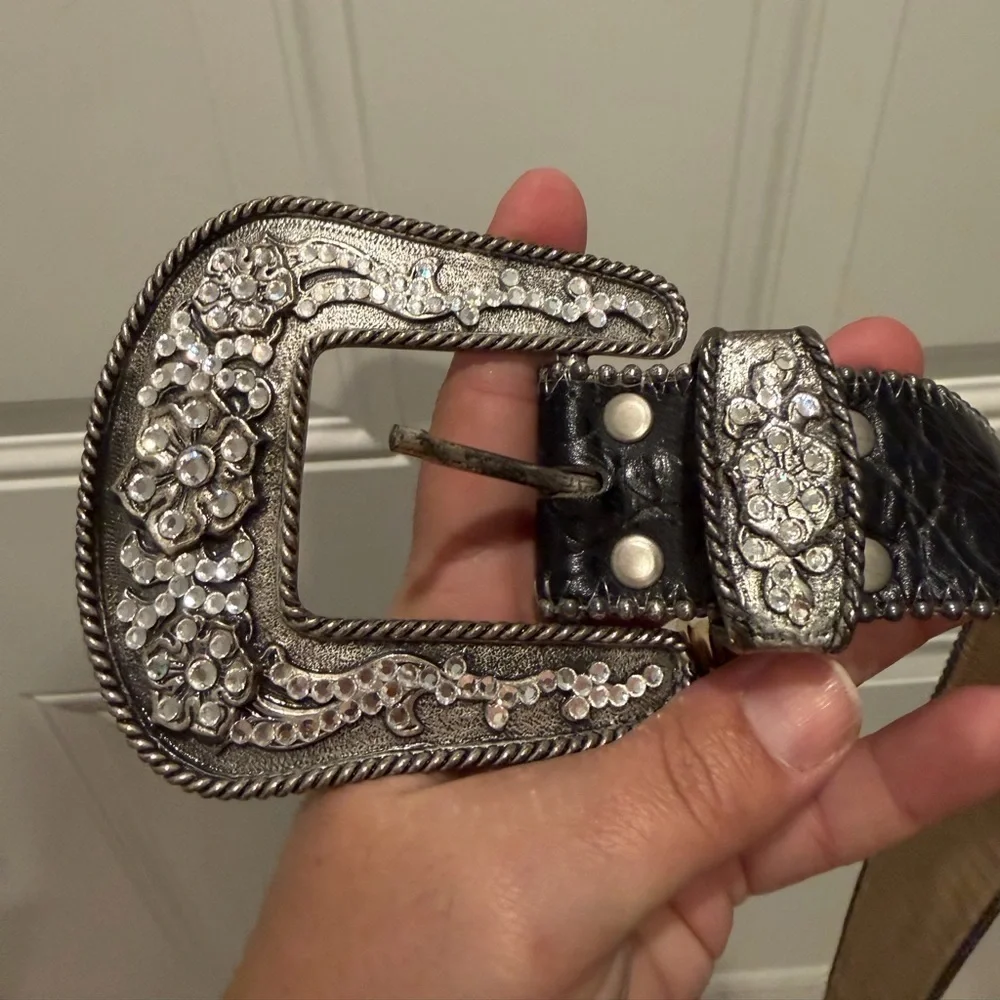LEATHERROCK Western Leather Black Belt